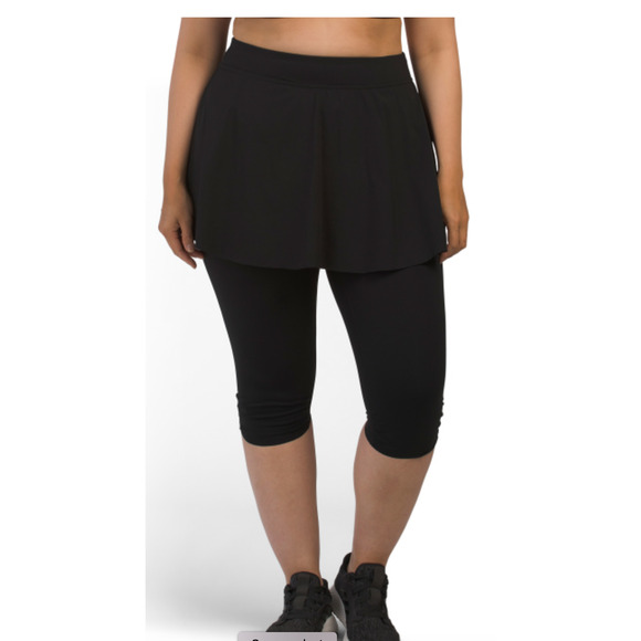 Spanx Booty Boost Skirt Around Knee Leggings Plus Size 3X Black NWT - Picture 1 of 7